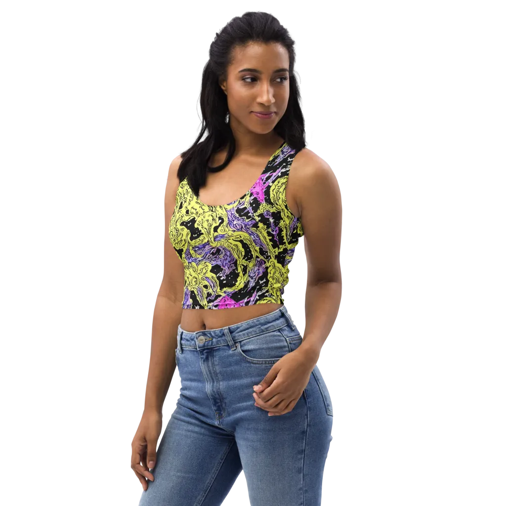 Acid Etching on Crop Top — Left Front