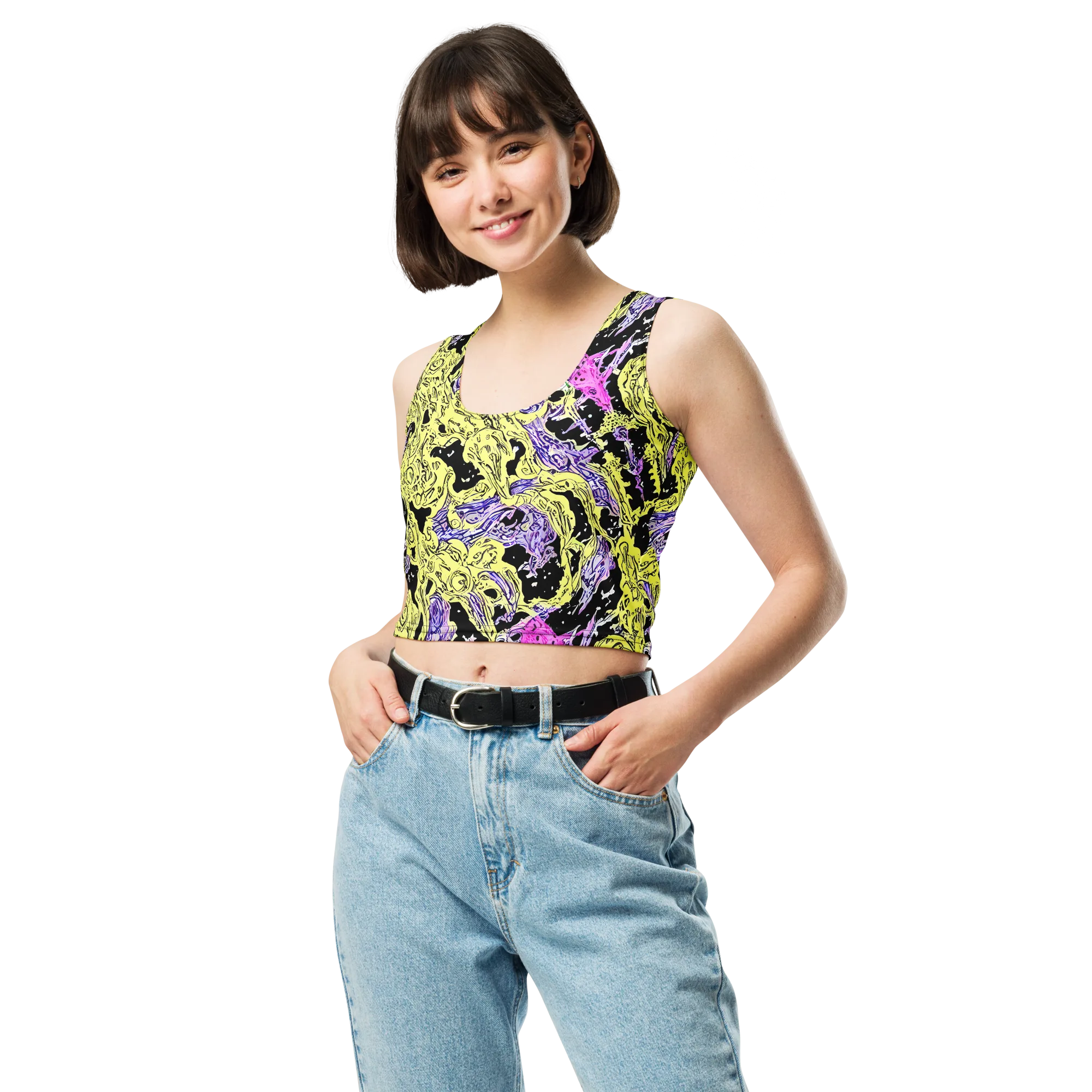 Acid Etching on Crop Top — Front