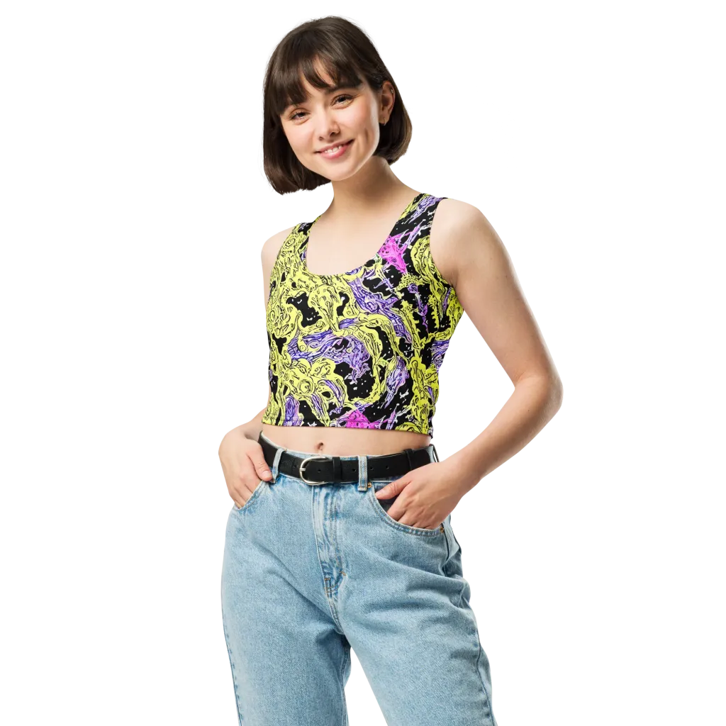 Acid Etching on Crop Top — Front
