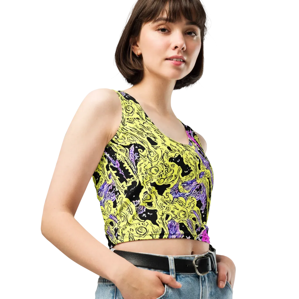 Acid Etching on Crop Top — Right Front