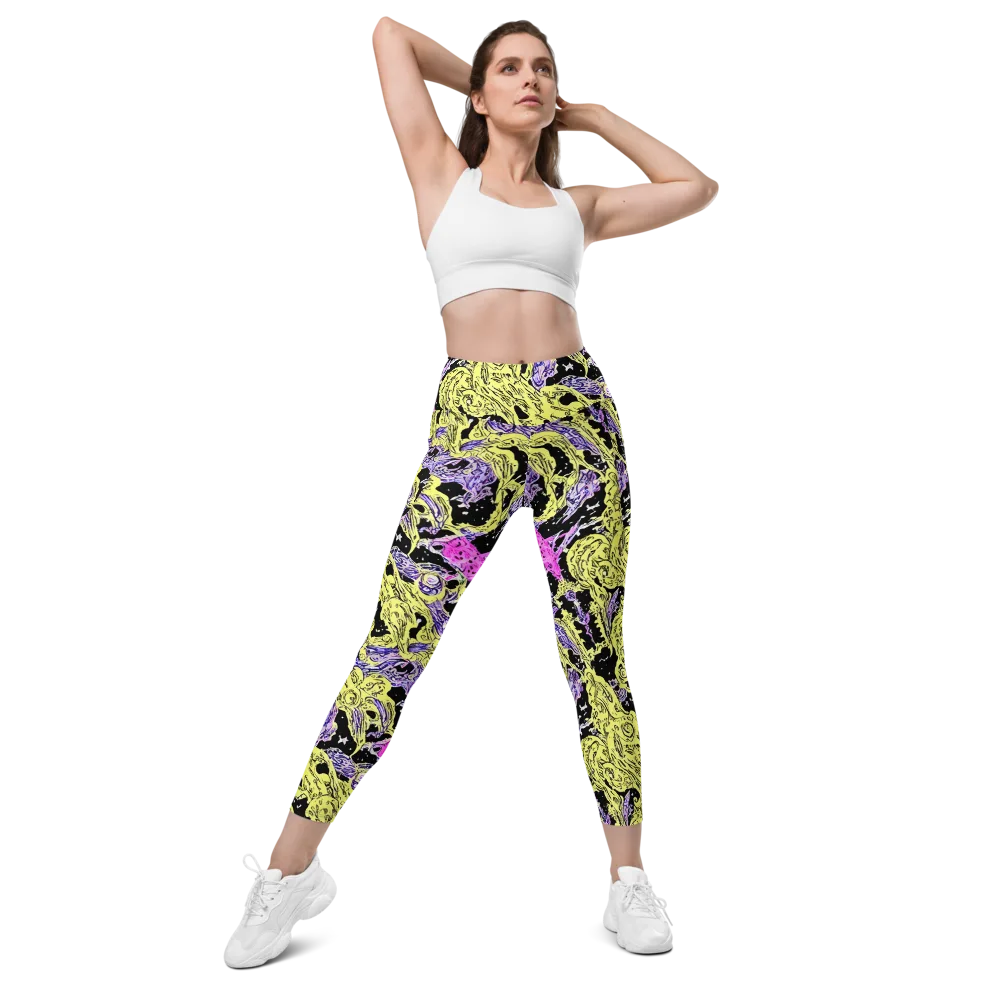 Acid Etching on Leggings with Pockets — Front