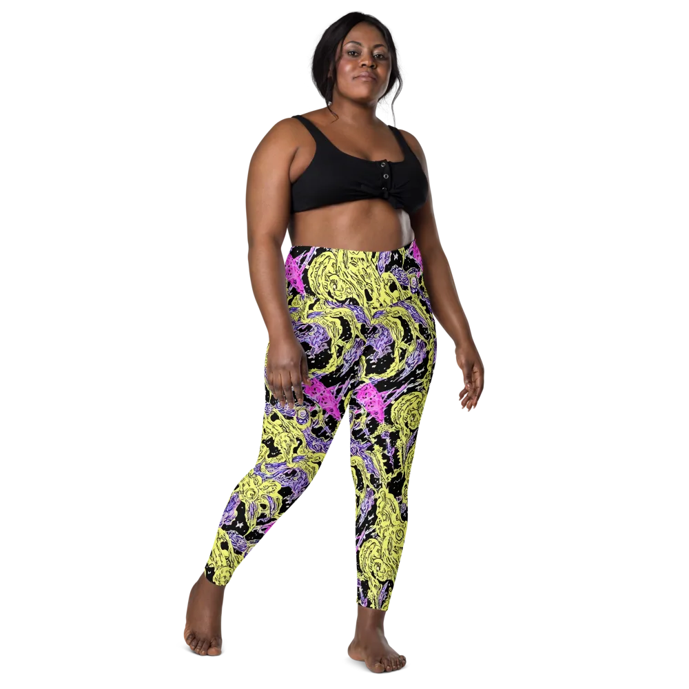 Acid Etching on Leggings with Pockets — Front