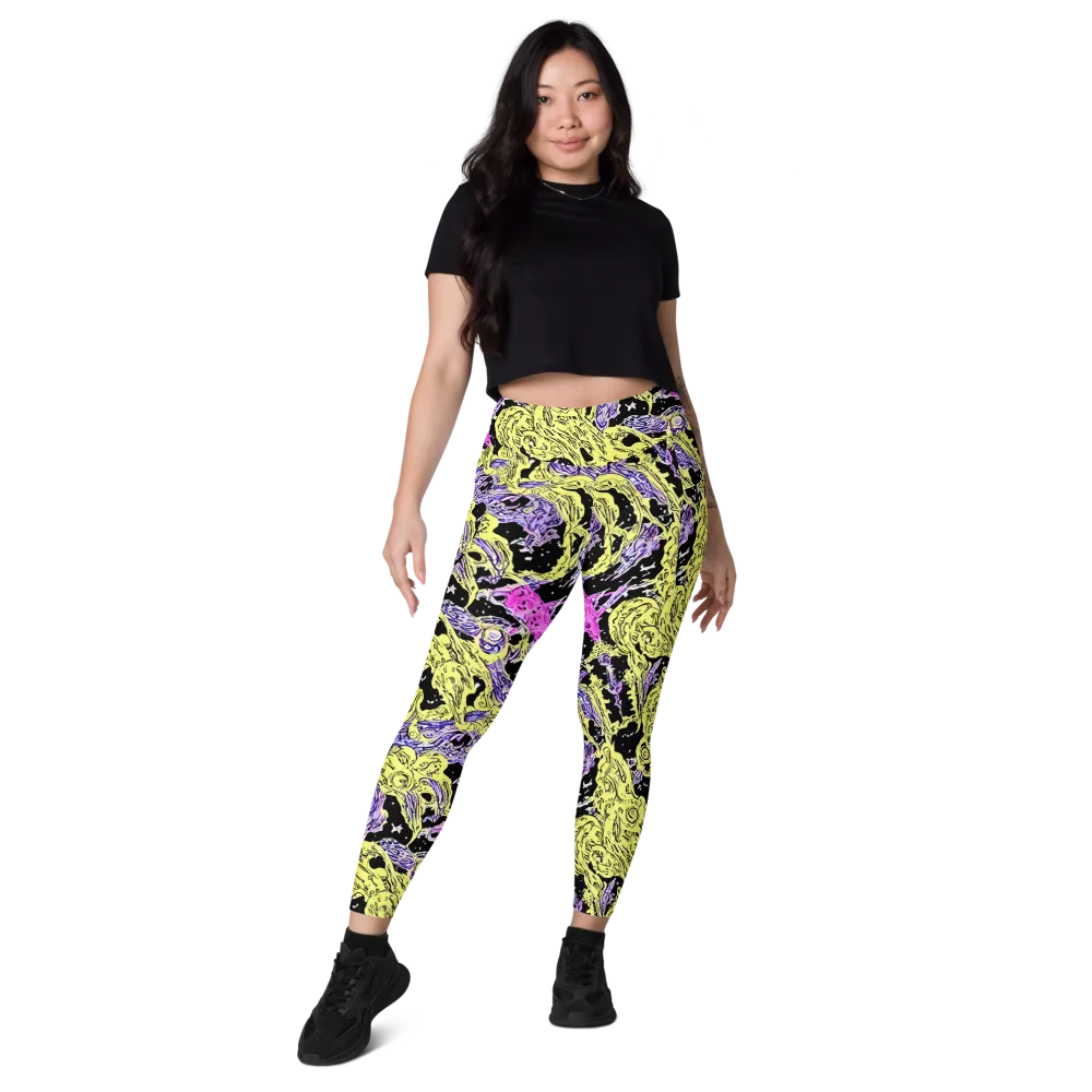 Acid Etching on Leggings with Pockets — Front