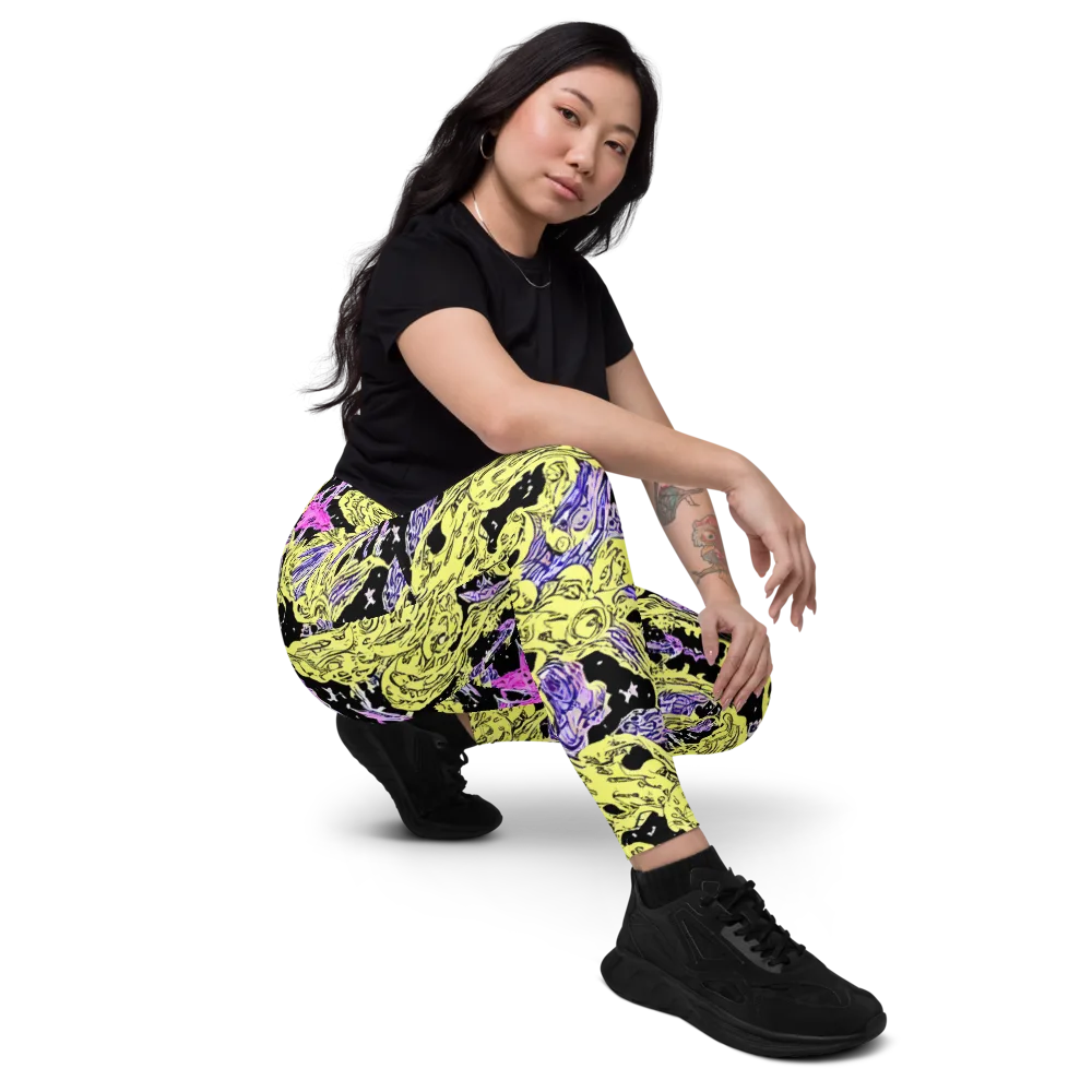 Acid Etching on Leggings with Pockets — Right Front