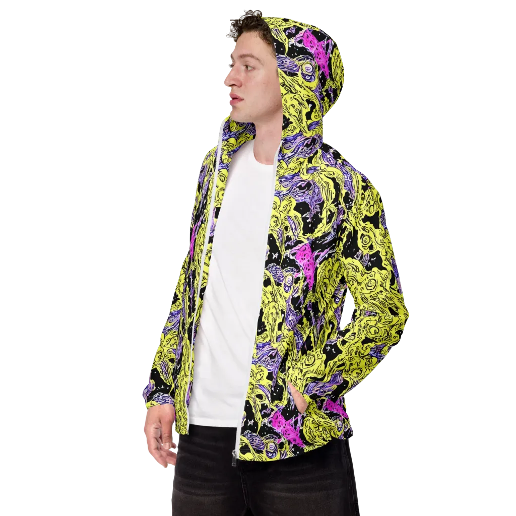 Acid Etching on Men's Windbreaker — Left Front
