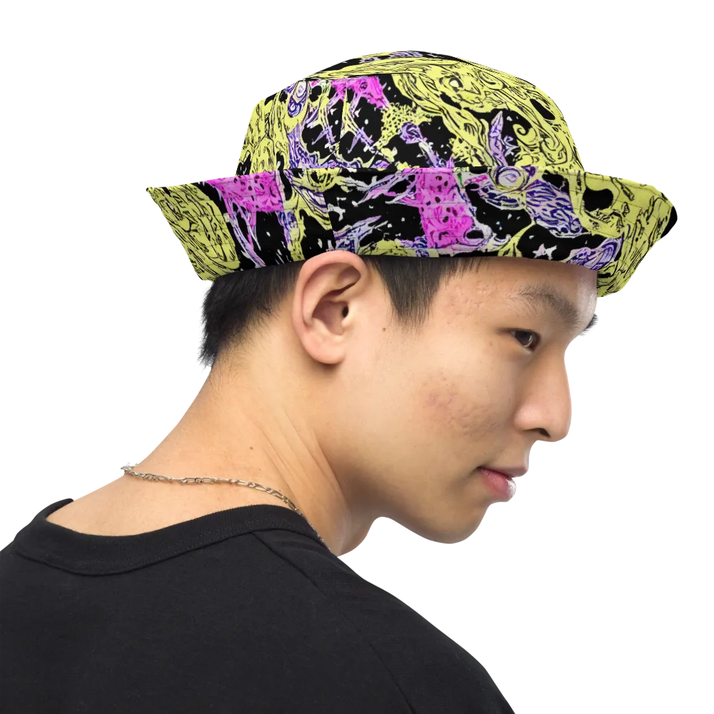 Acid Etching on Reversible Bucket Hat — Right Outside