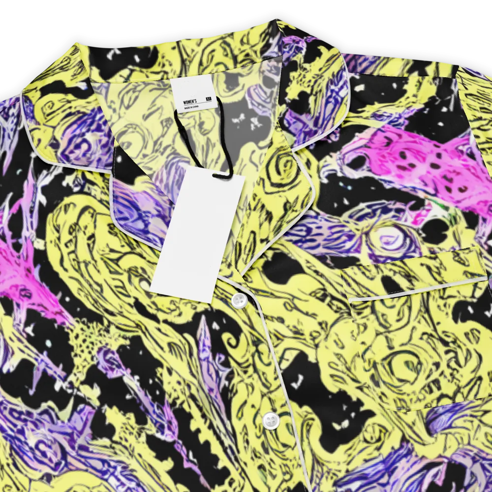 Acid Etching on Women's Short Sleeve Pajama Top — Product details