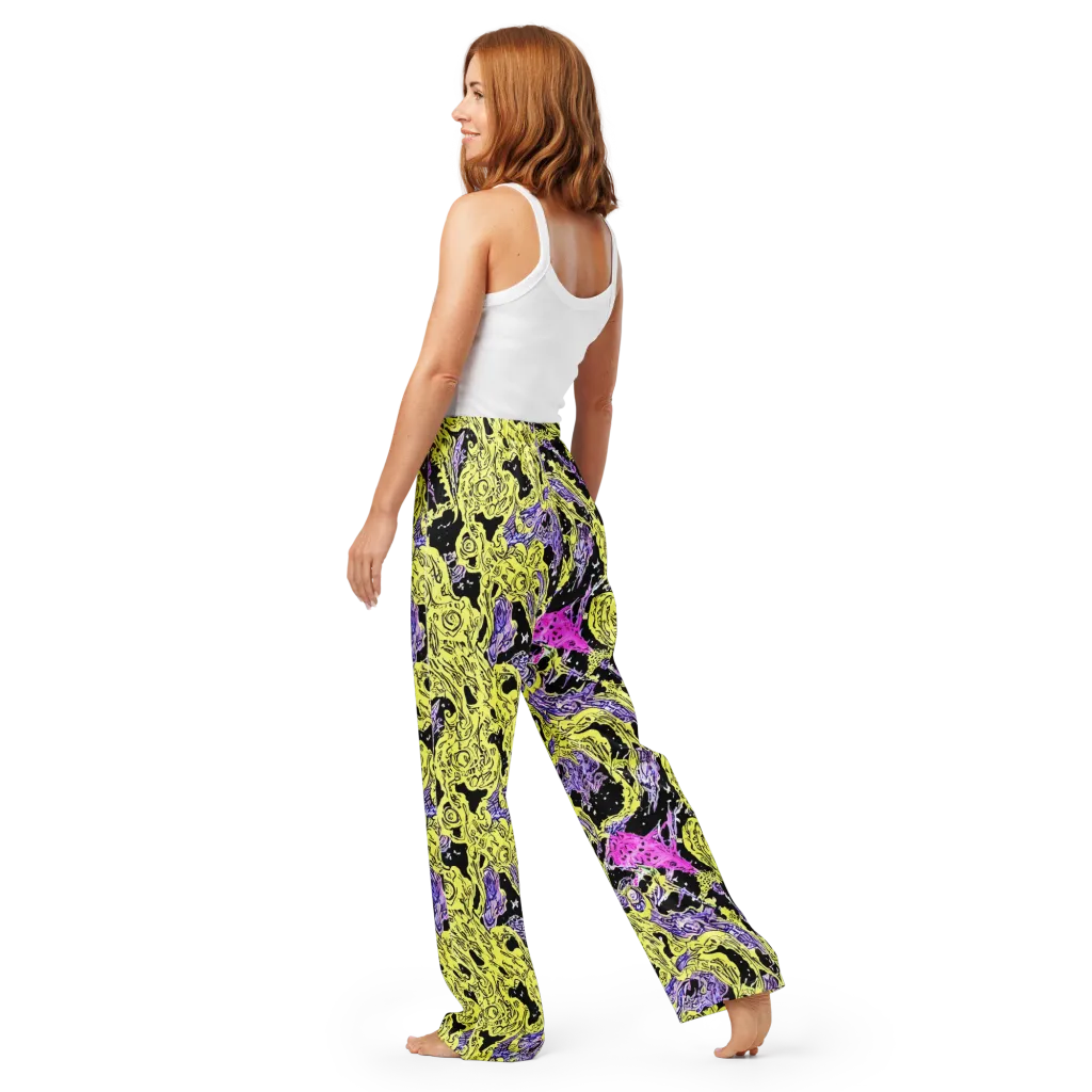 Acid Etching on Women's Pajama Pants — Back