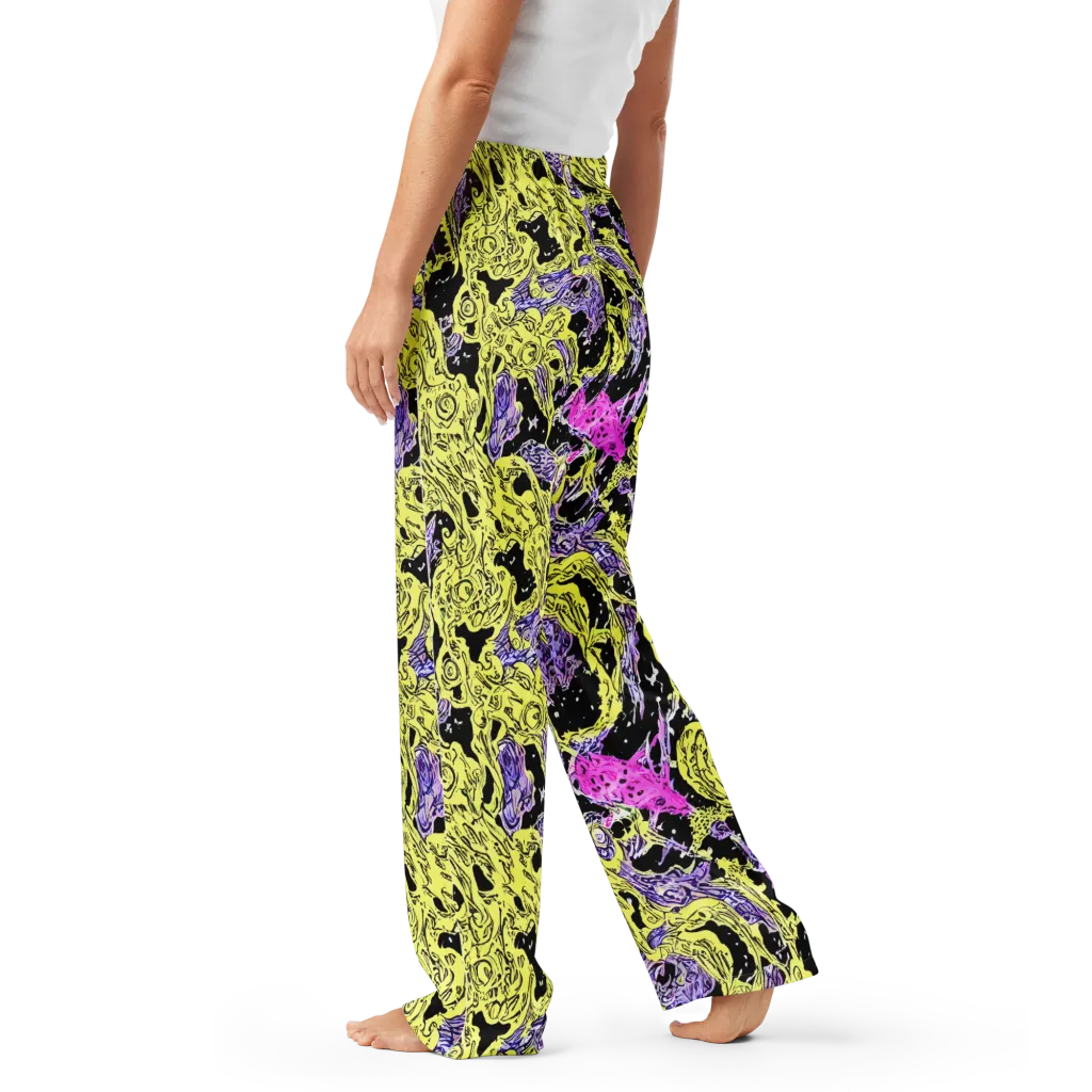 Acid Etching on Women's Pajama Pants — Left