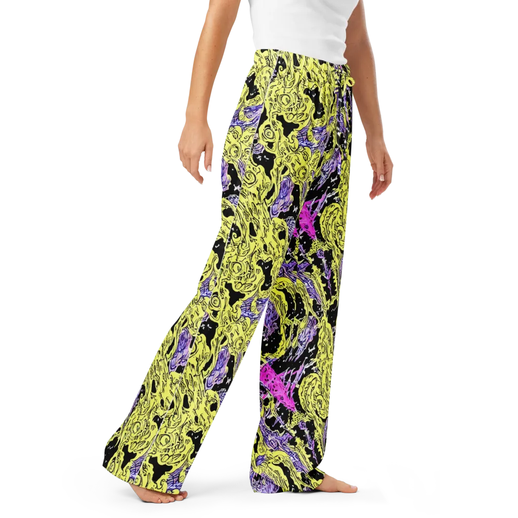 Acid Etching on Women's Pajama Pants — Right Front