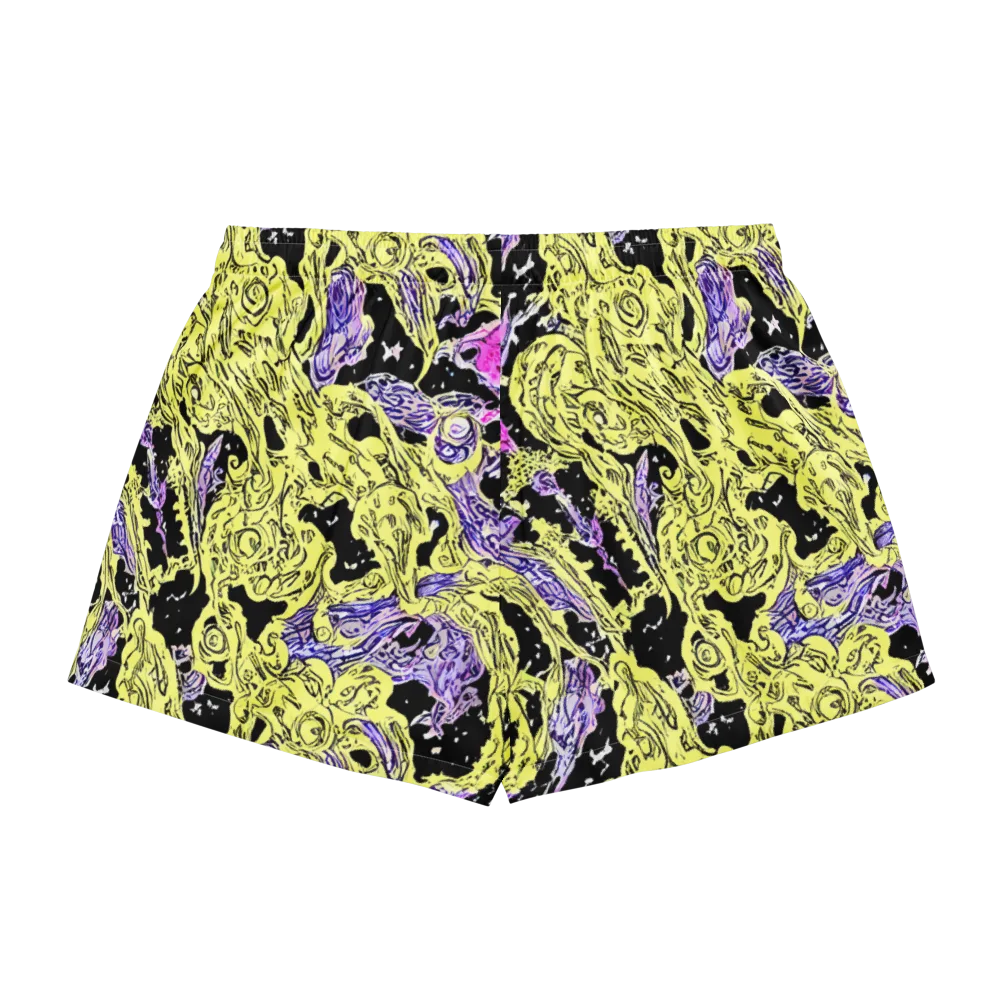 Acid Etching on Women's Pajama Shorts — Back