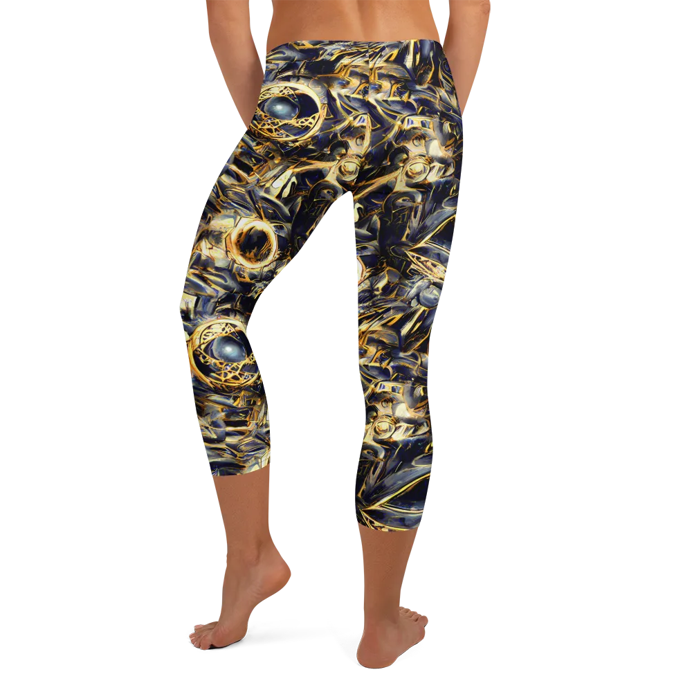 Imperial Nebula on Capri Leggings — Back