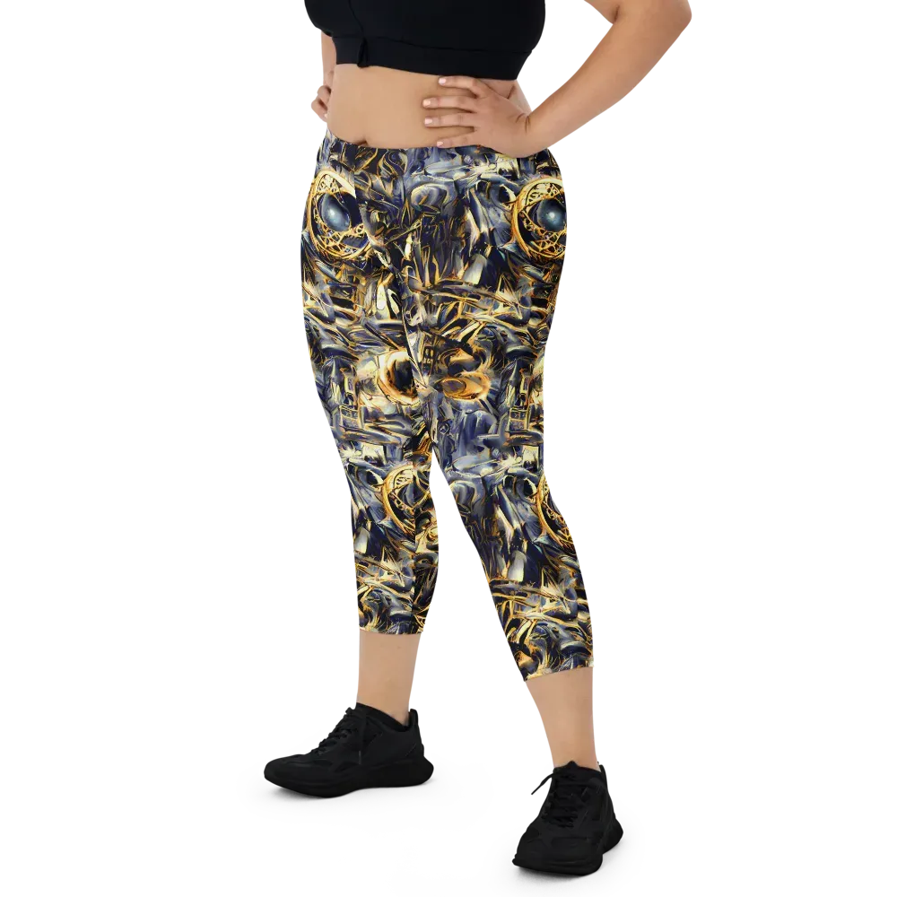 Imperial Nebula on Capri Leggings — Front