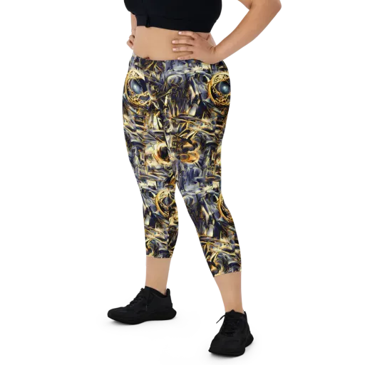 Imperial Nebula on a Capri Leggings