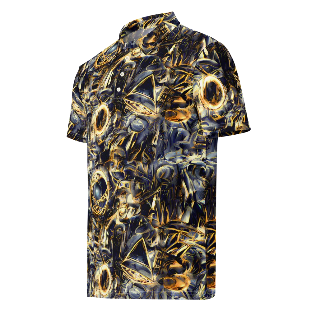 Imperial Nebula on Men's Slim Fit Polo Shirt — Left Front