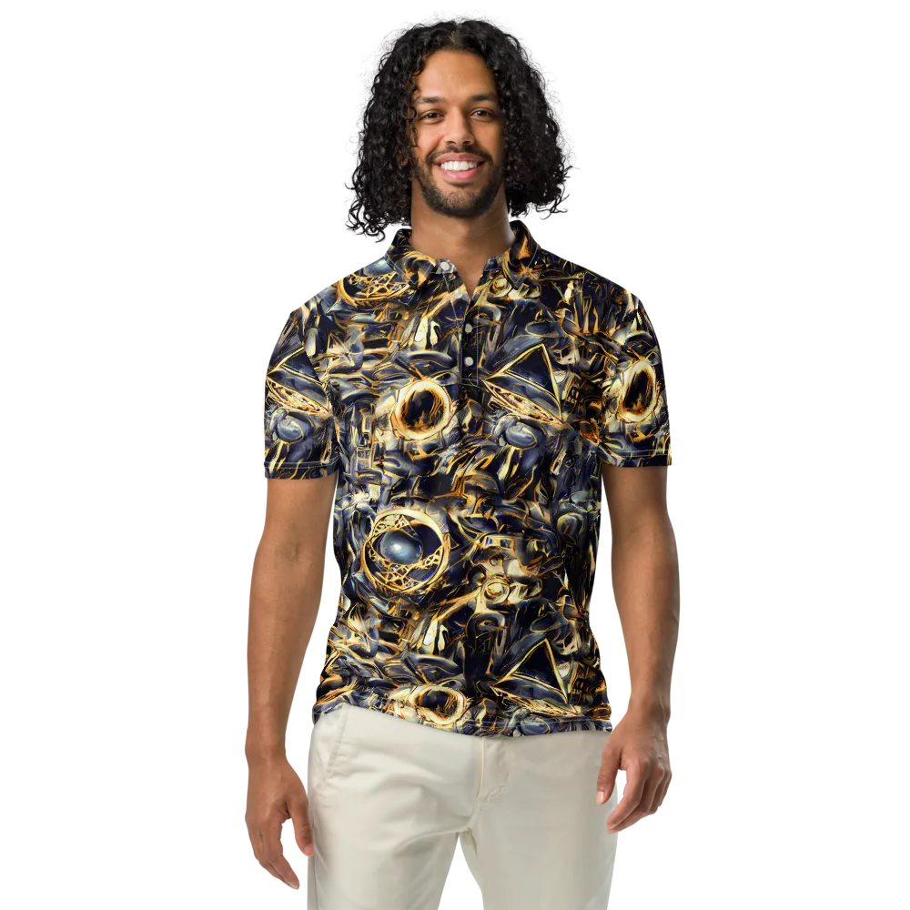 Imperial Nebula on Men's Slim Fit Polo Shirt — Front