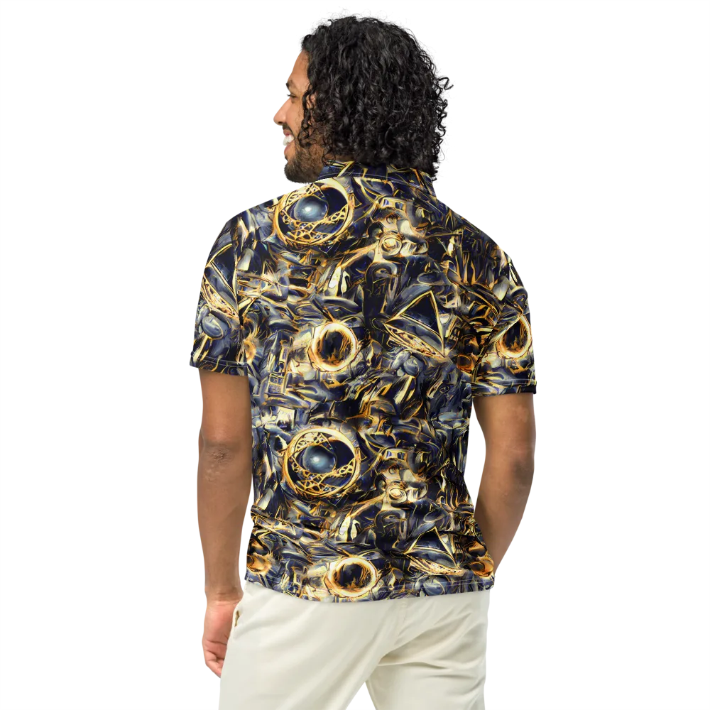 Imperial Nebula on Men's Slim Fit Polo Shirt — Back