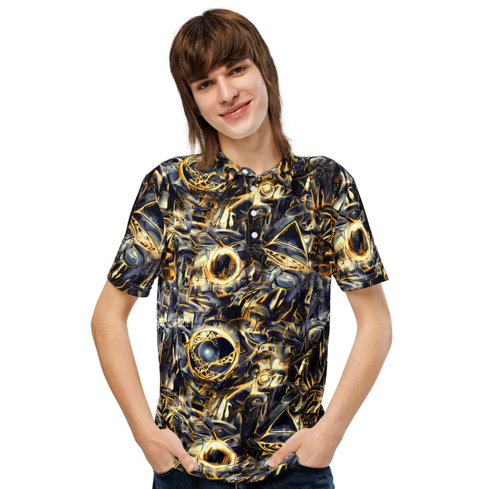 Imperial Nebula on Men's Slim Fit Polo Shirt — Front