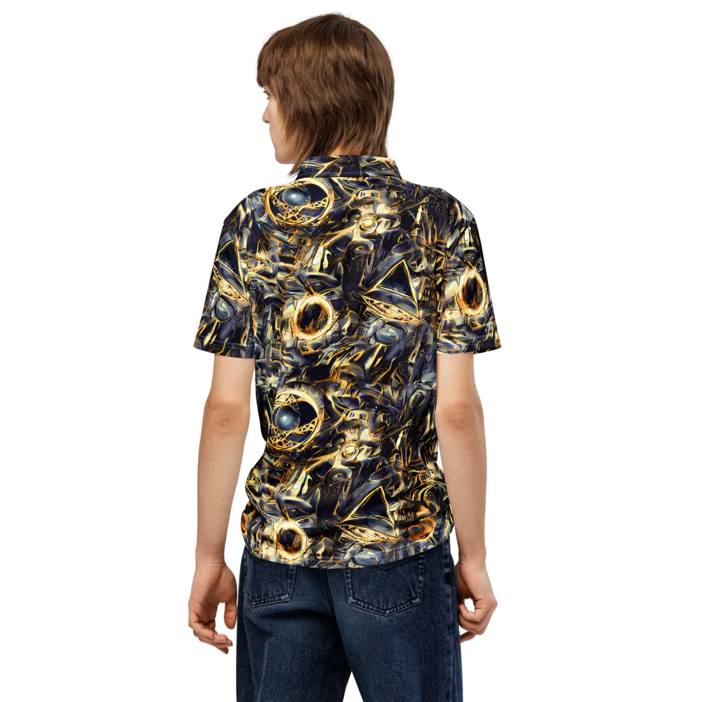 Imperial Nebula on Men's Slim Fit Polo Shirt — Back