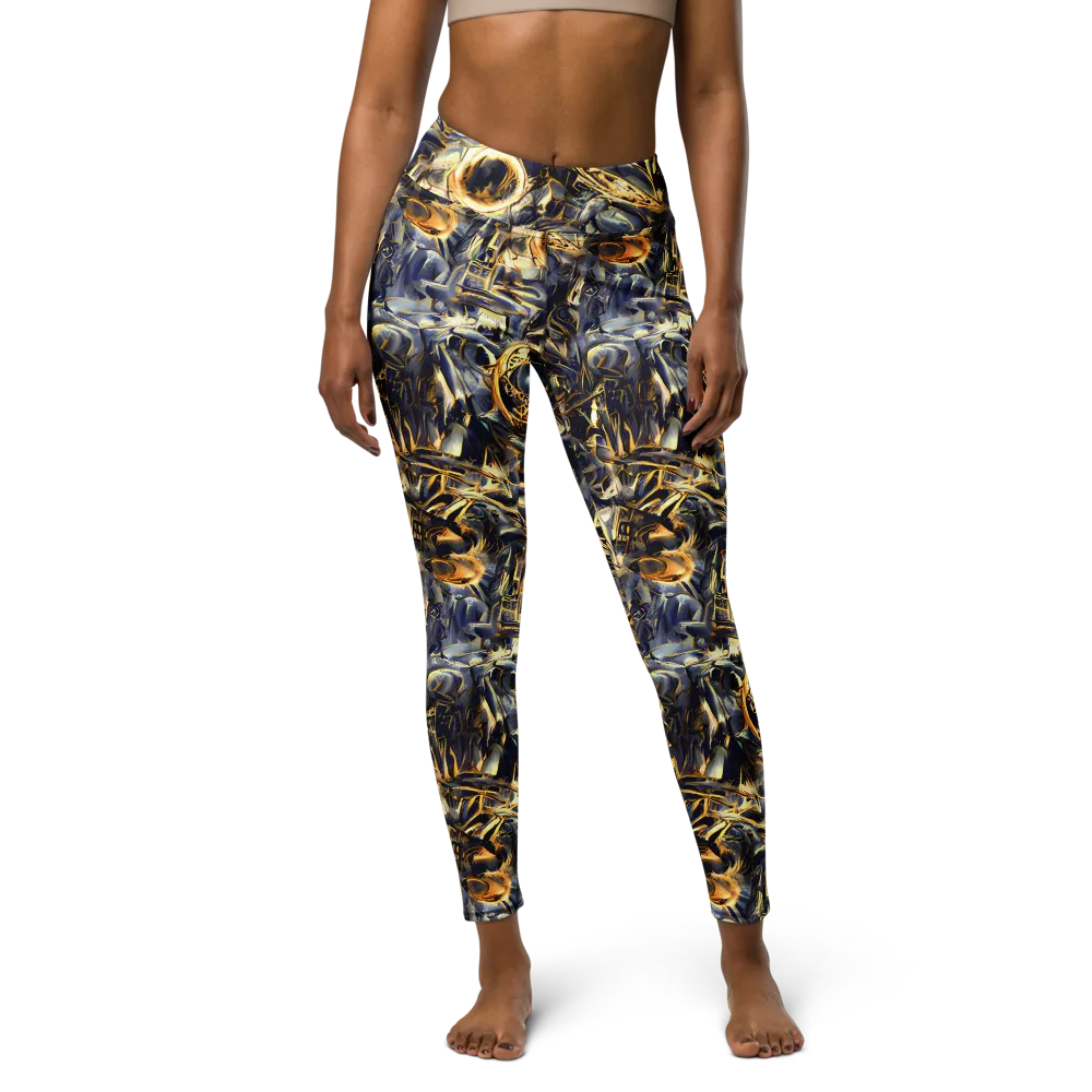 Imperial Nebula on Yoga Leggings — Front