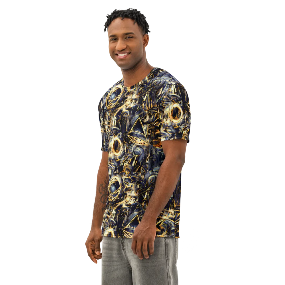 Imperial Nebula on Men's Cotton Crew Neck T-Shirt — Left Front