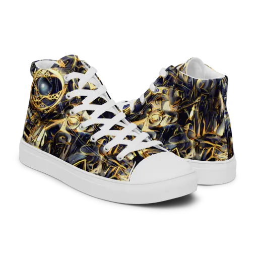 Imperial Nebula on a Men's High Top Canvas Shoes