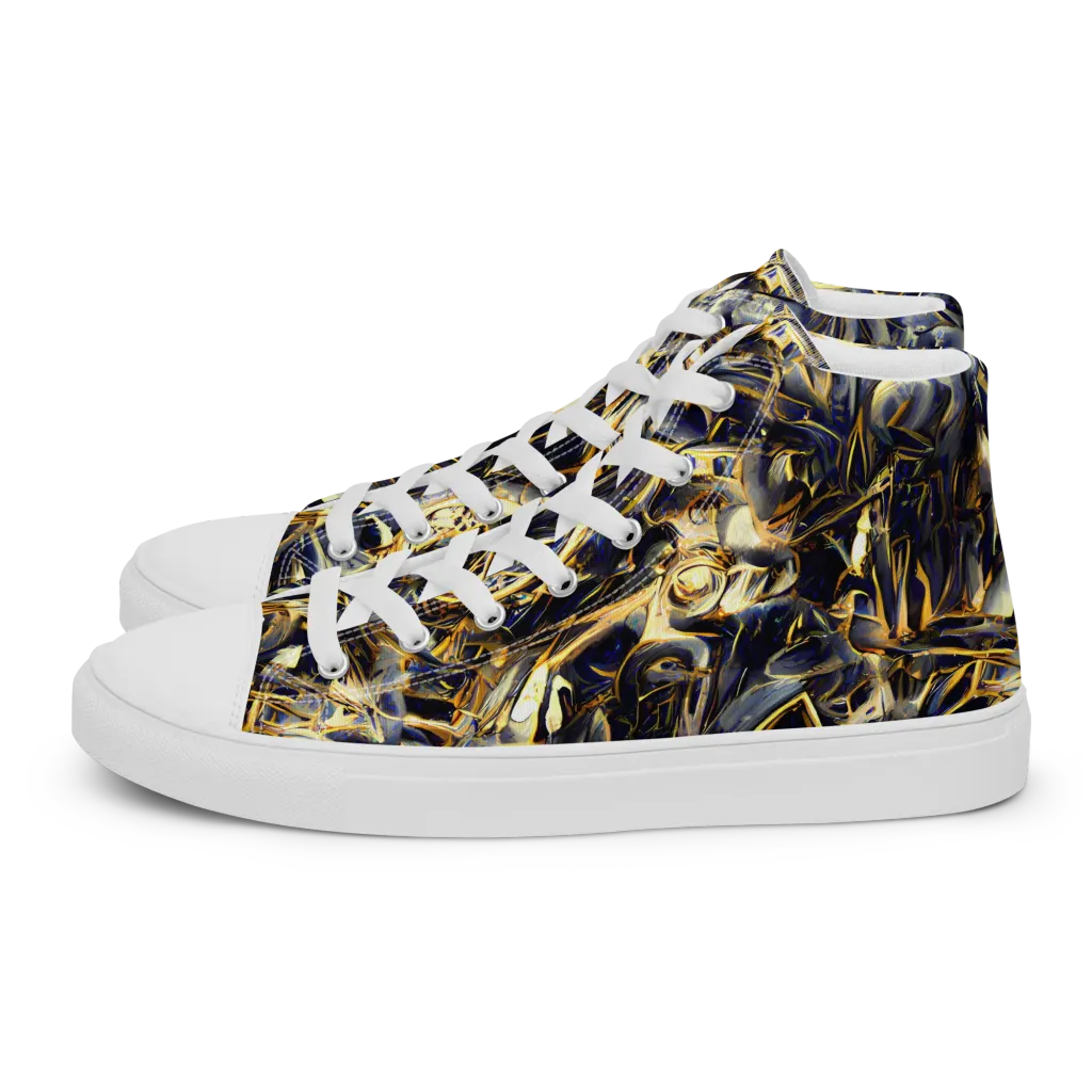Imperial Nebula on Women's High Top Canvas Shoes — Left