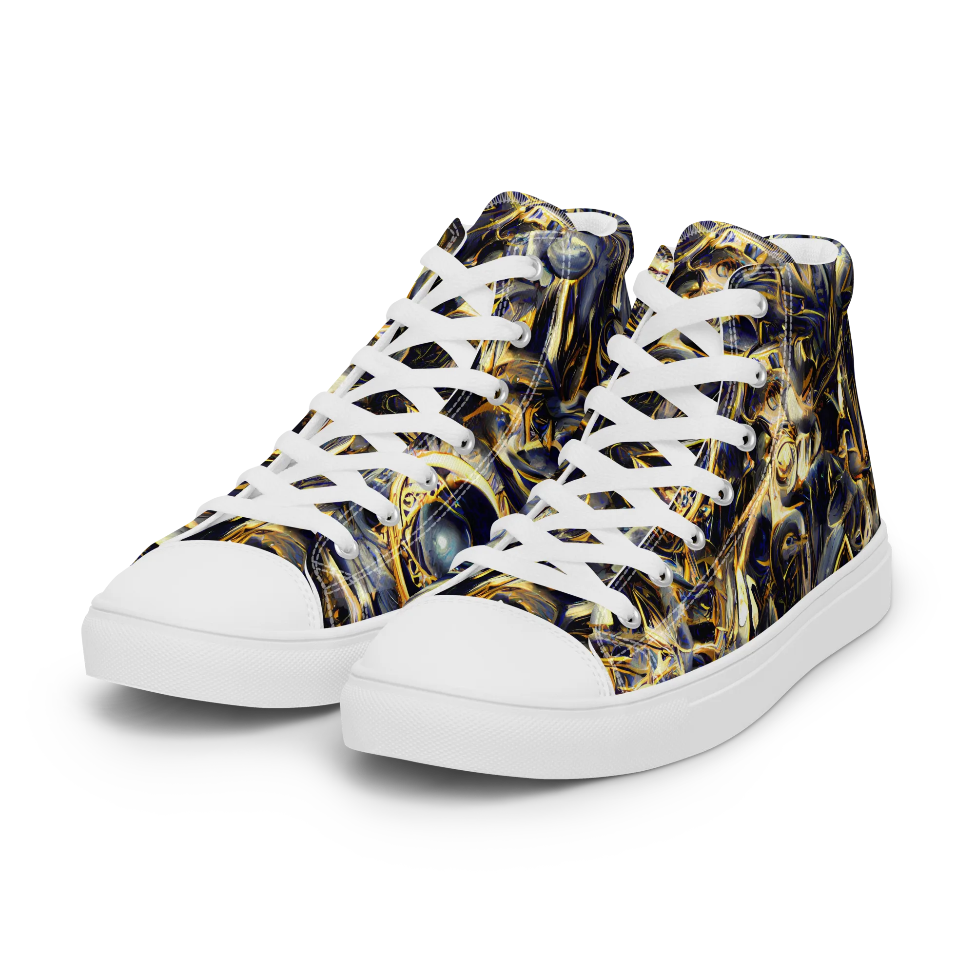 Imperial Nebula on Women's High Top Canvas Shoes — Left Front