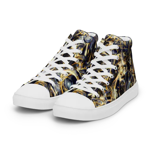 Imperial Nebula on a Women's High Top Canvas Shoes