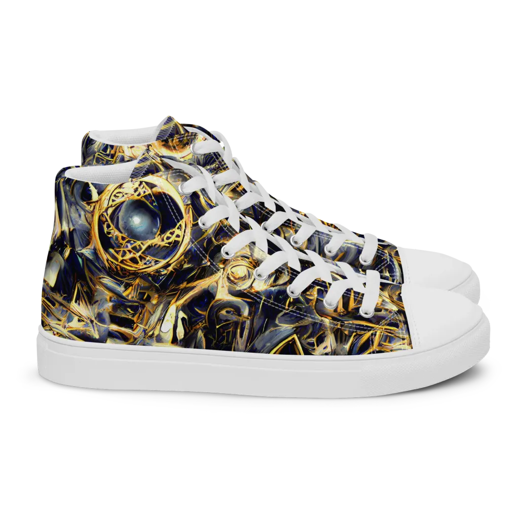 Imperial Nebula on Women's High Top Canvas Shoes — Right