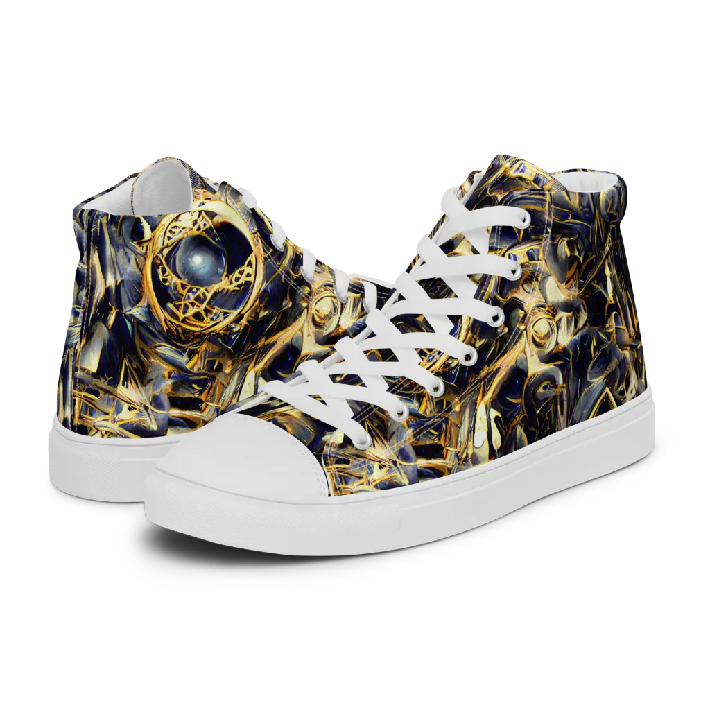 Imperial Nebula on Women's High Top Canvas Shoes — Left