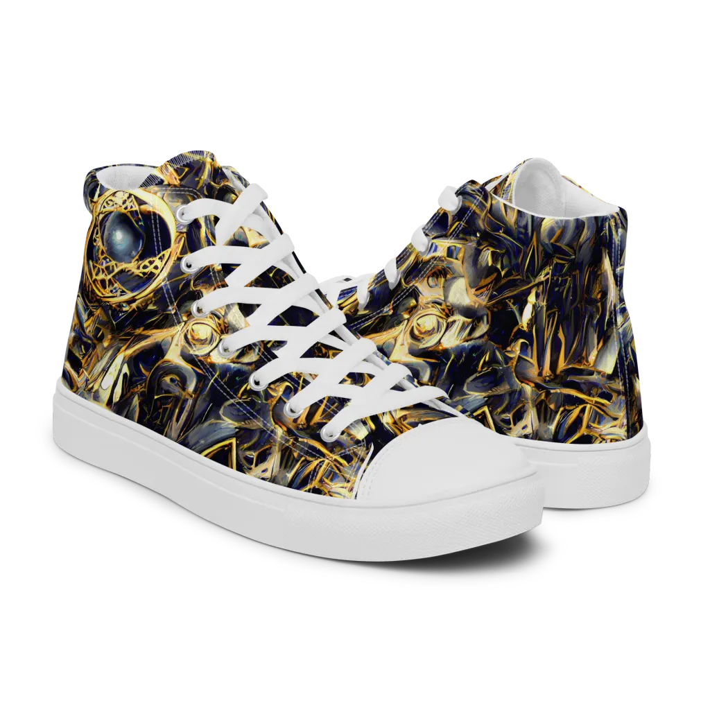 Imperial Nebula on Women's High Top Canvas Shoes — Right