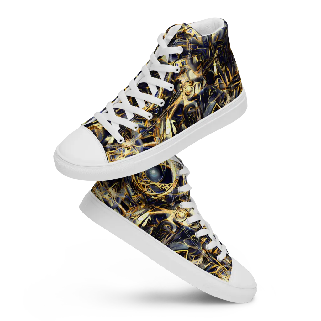 Imperial Nebula on Women's High Top Canvas Shoes — Front