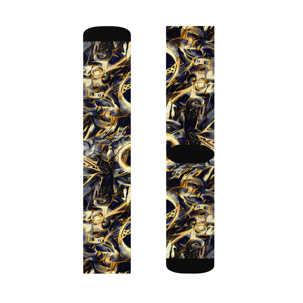 Imperial Nebula on Socks — Left Sock