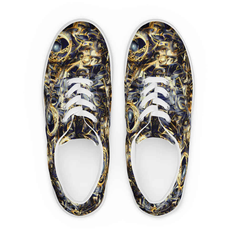 Imperial Nebula on Men's Lace-Up Canvas Shoes — Front