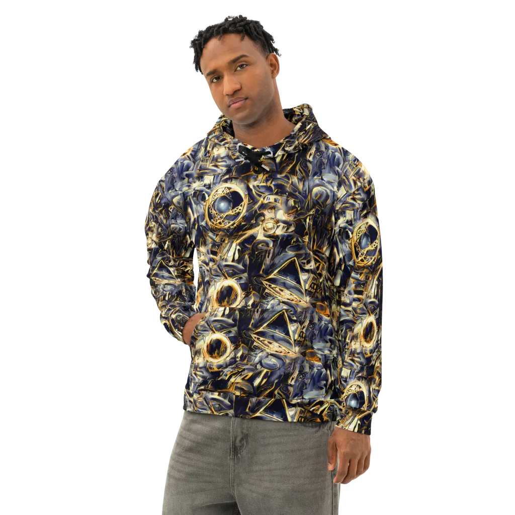 Imperial Nebula on Cotton Hoodie — Left Front