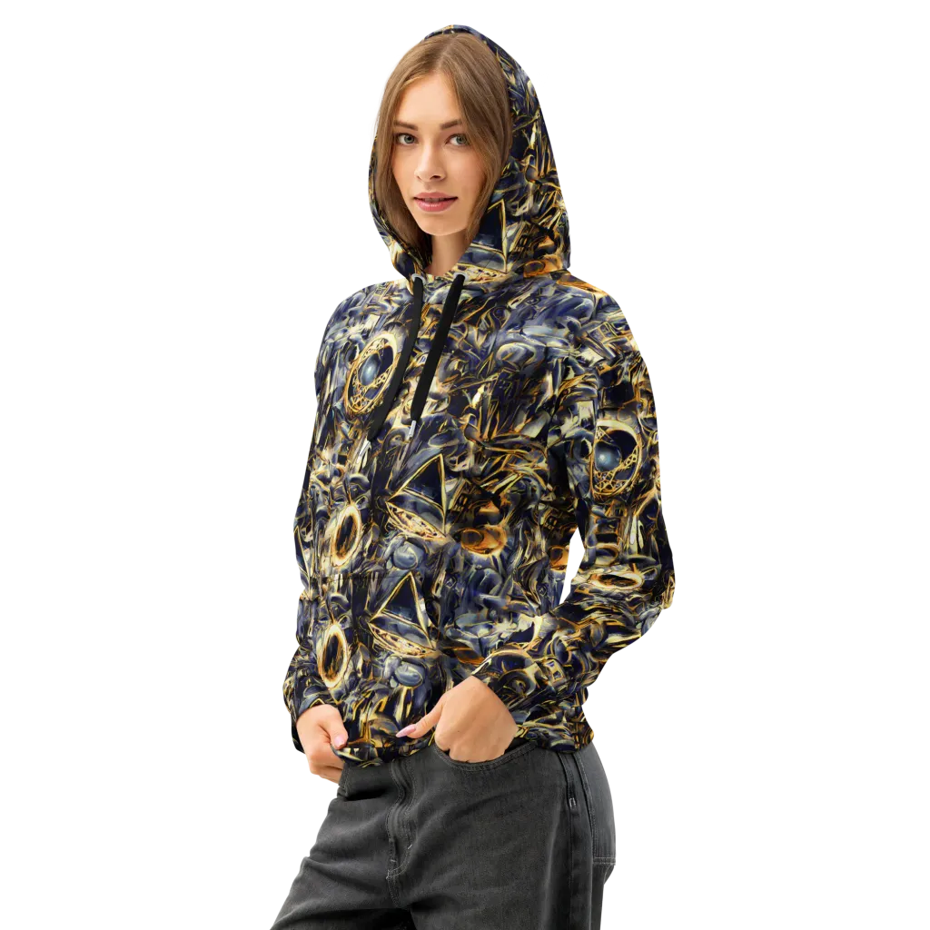 Imperial Nebula on Cotton Hoodie — Left Front