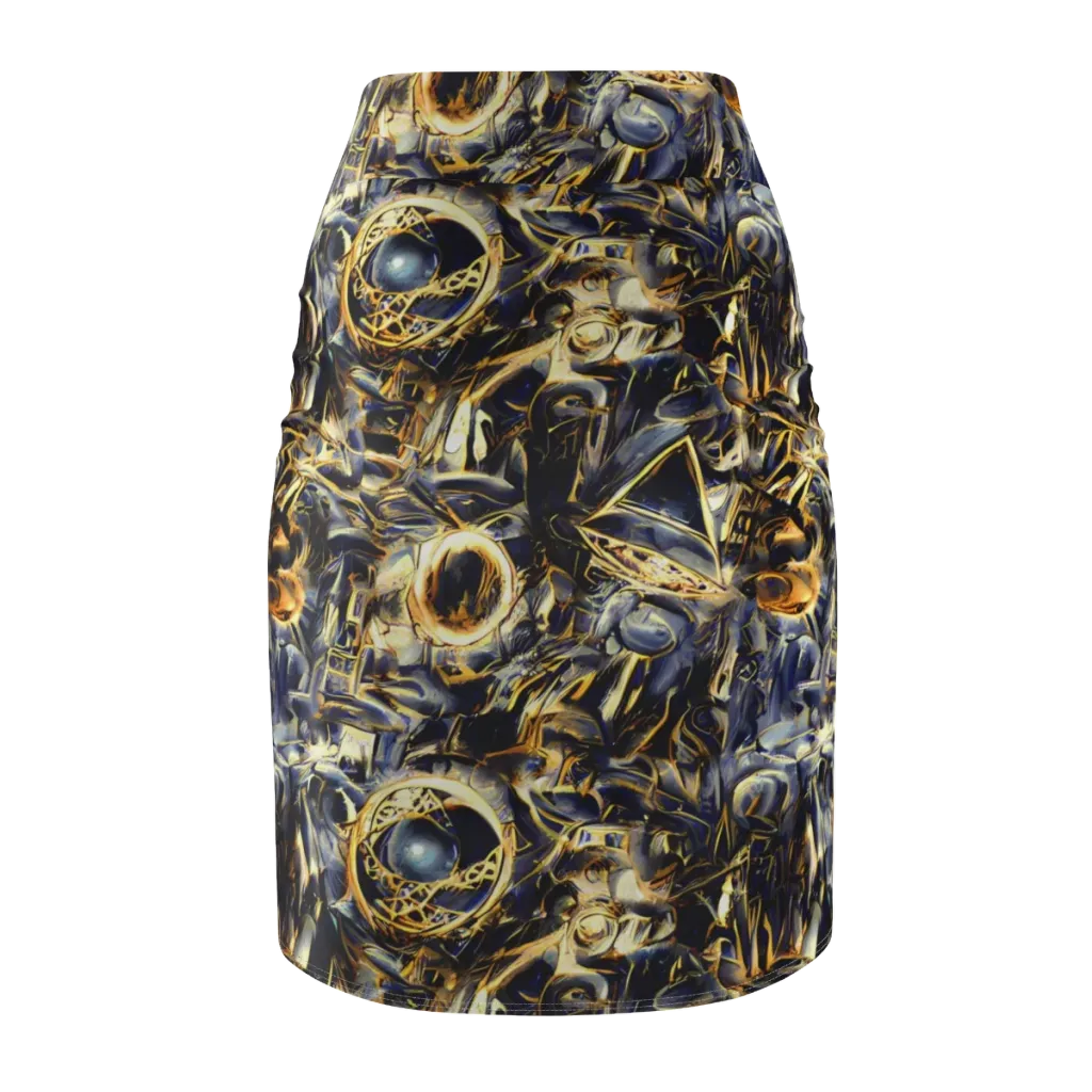 Imperial Nebula on Pencil Skirt — Back