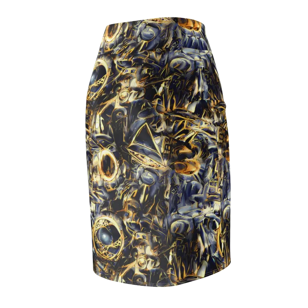 Imperial Nebula on Pencil Skirt — Back Side