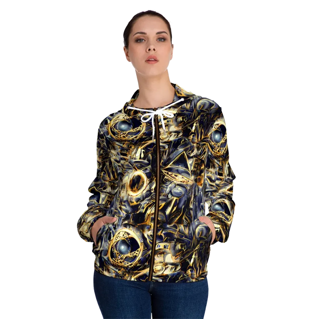 Imperial Nebula on Women's Full-Zip Hoodie — Front On Person