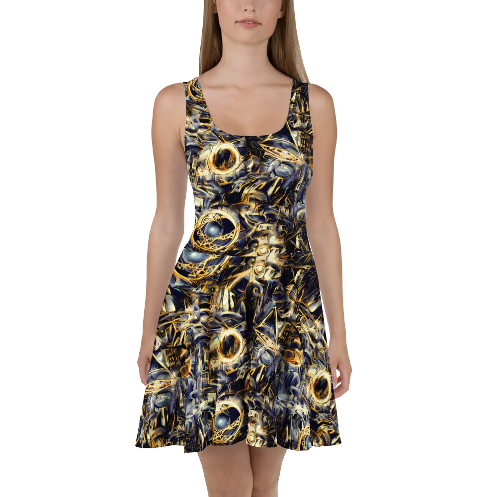 Imperial Nebula on Skater Dress — Front