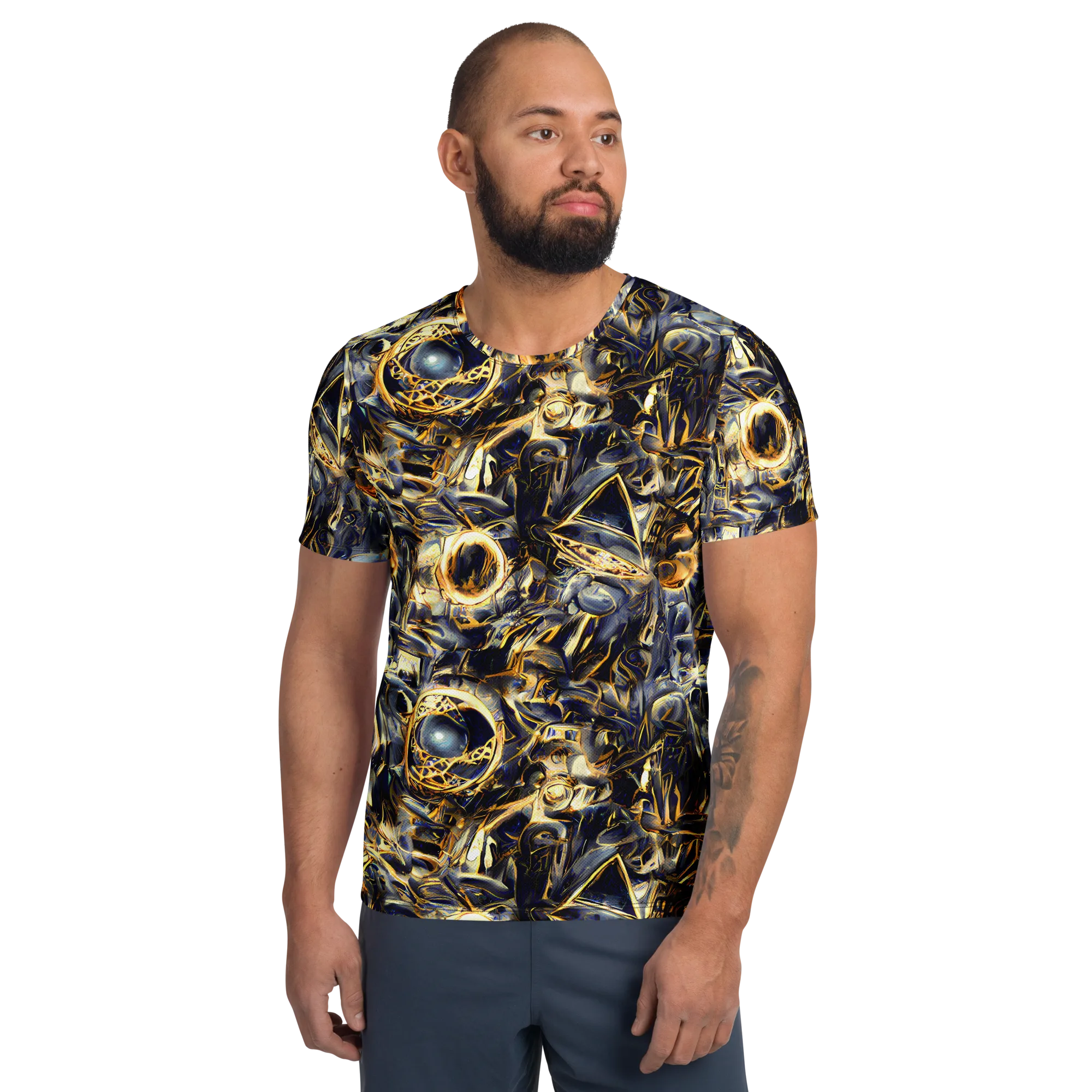 Imperial Nebula on Men's Athletic T-Shirt — Front