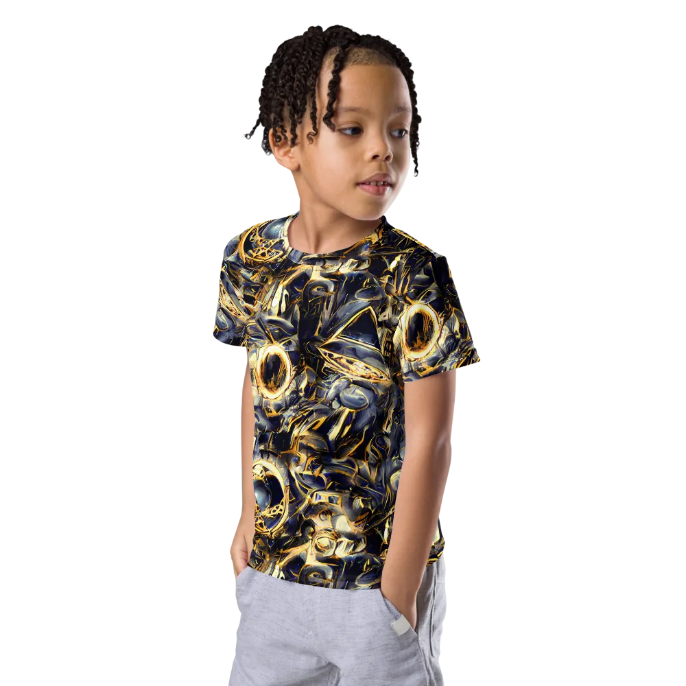 Imperial Nebula on Kids Crew Neck T-Shirt — Left Front