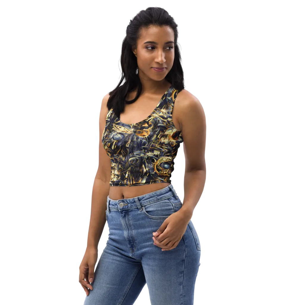 Imperial Nebula on Crop Top — Left Front