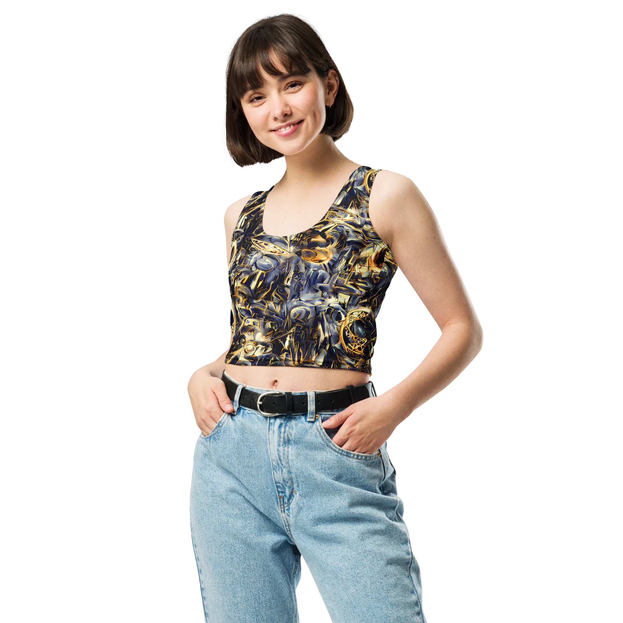 Imperial Nebula on Crop Top — Front