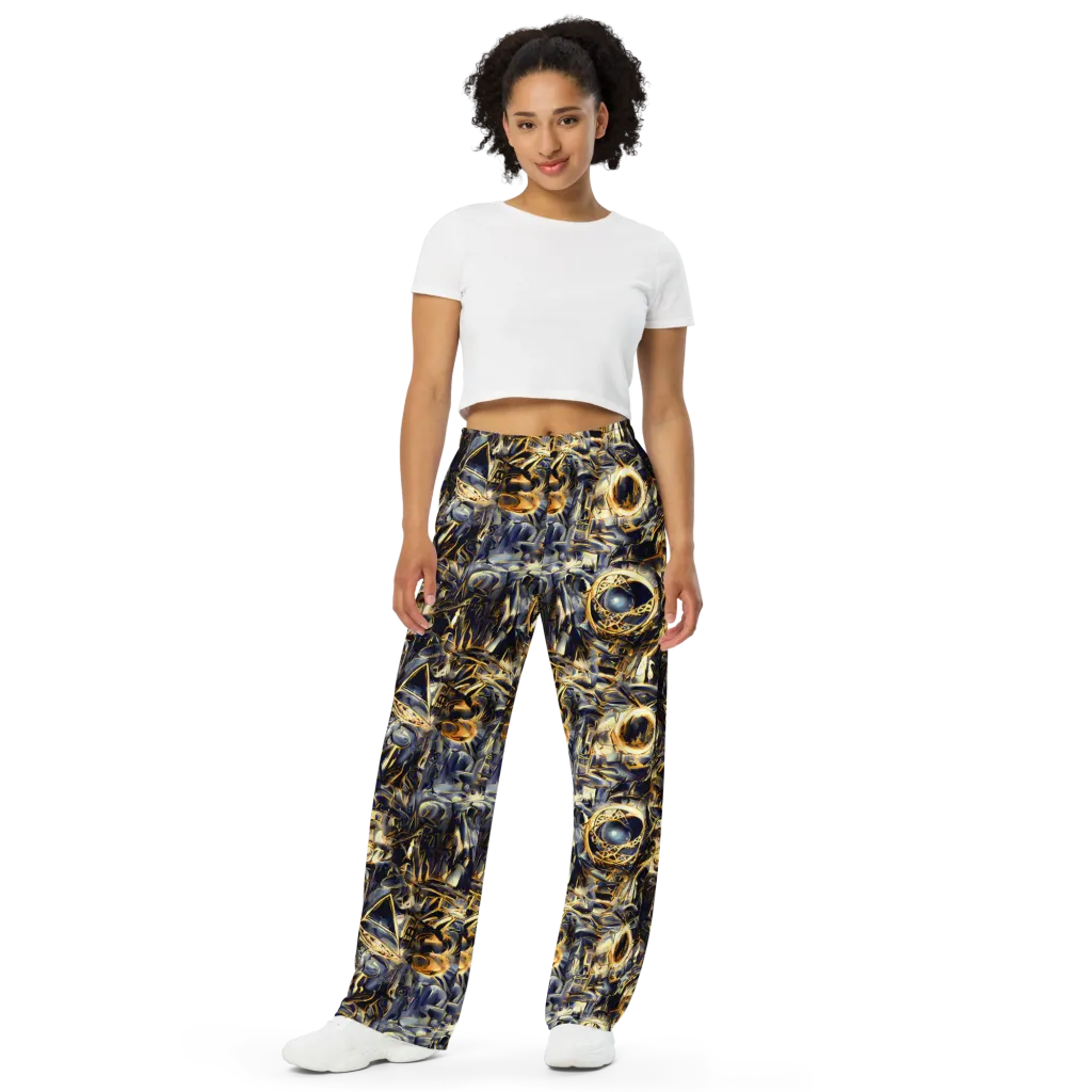 Imperial Nebula on Wide-Leg Pants — Front