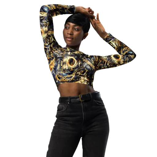 Imperial Nebula on a Long Sleeve Crop Top