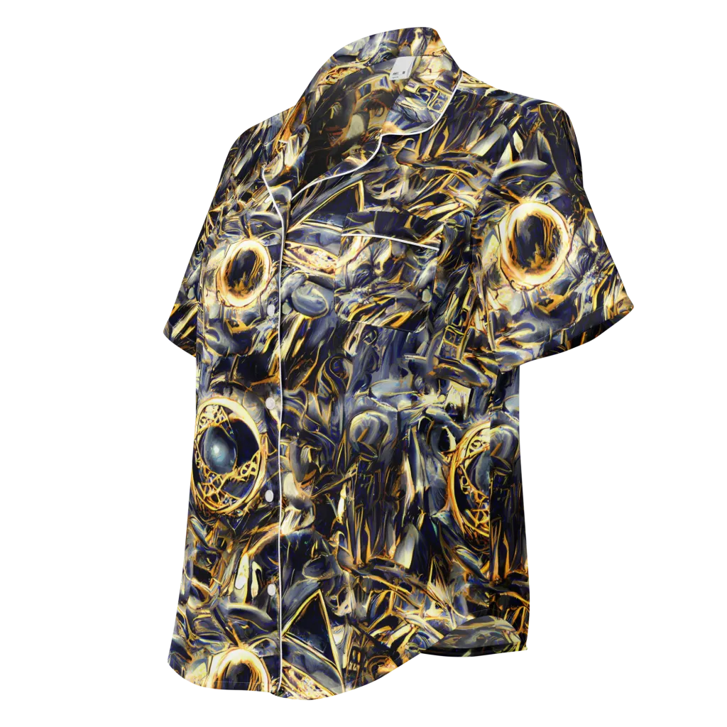 Imperial Nebula on Women's Short Sleeve Pajama Top — Left Front
