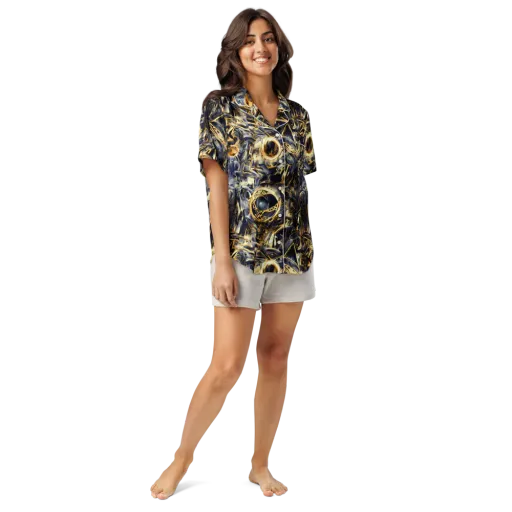 Imperial Nebula on a Women's Short Sleeve Pajama Top