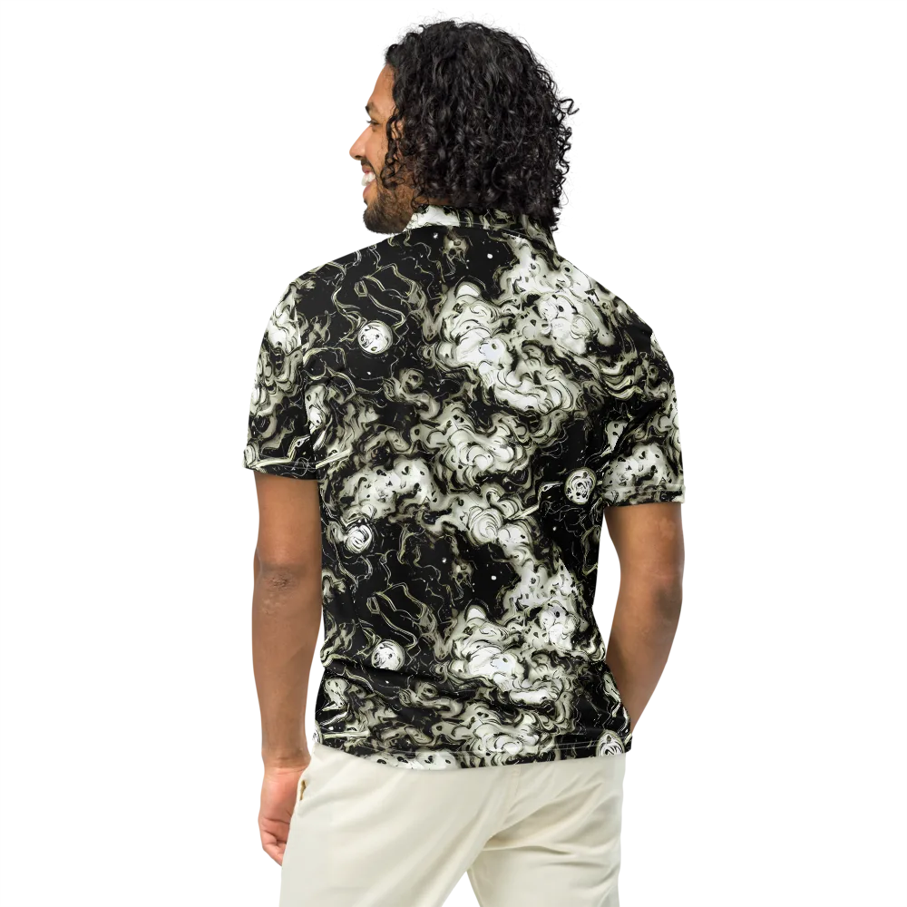 Phantom Bloom on Men's Slim Fit Polo Shirt — Back